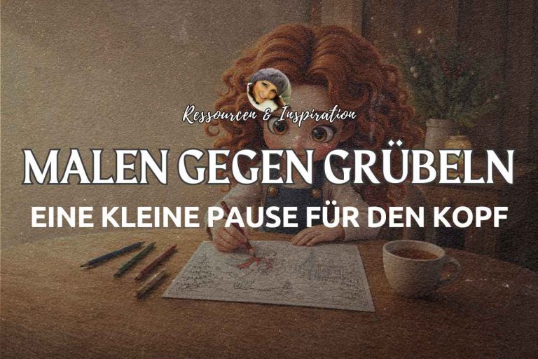 LieLie malt einen kleinen Ausschnitt eines winterlich-märchenhaften Ausmalmotivs aus – eine ruhige Malpause bei kreisenden Gedanken.