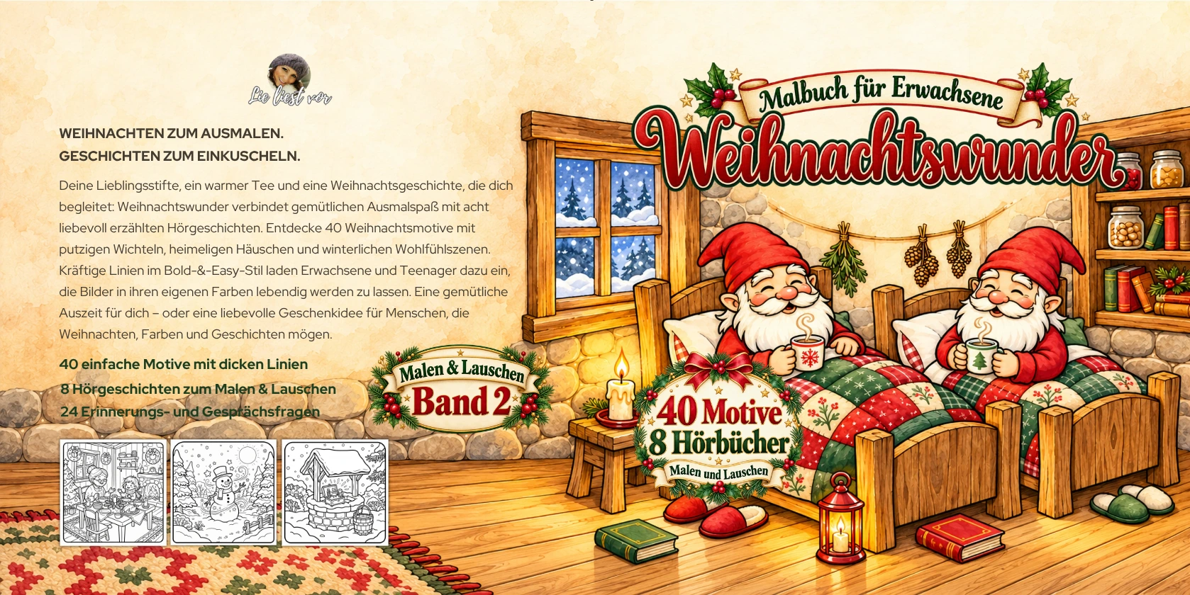 Buchcover: Weihnachtswunder – Malen und Lauschen